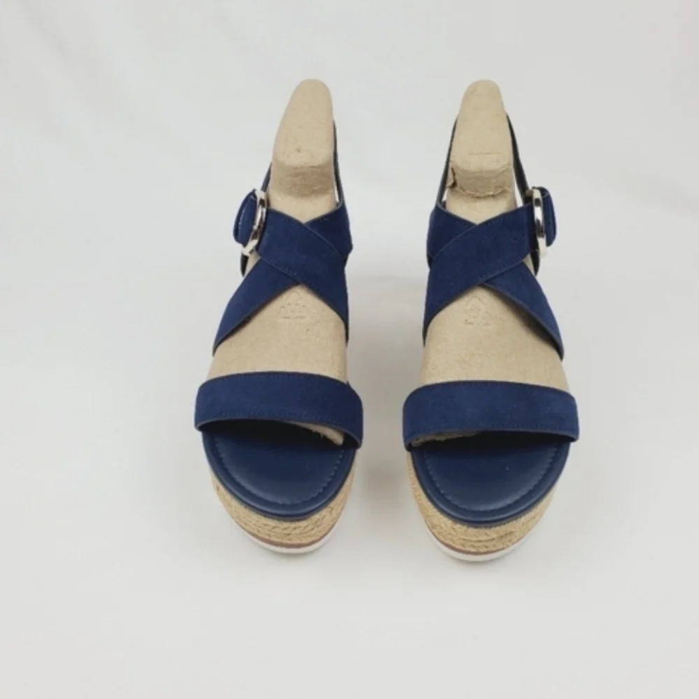 Marc fisher Zain Blue espadrille wedge sandals